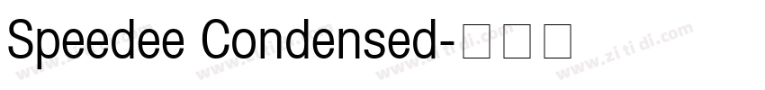 Speedee Condensed字体转换